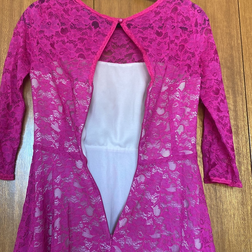 French Connection Pink Lace Dress - Picture 13 of 14